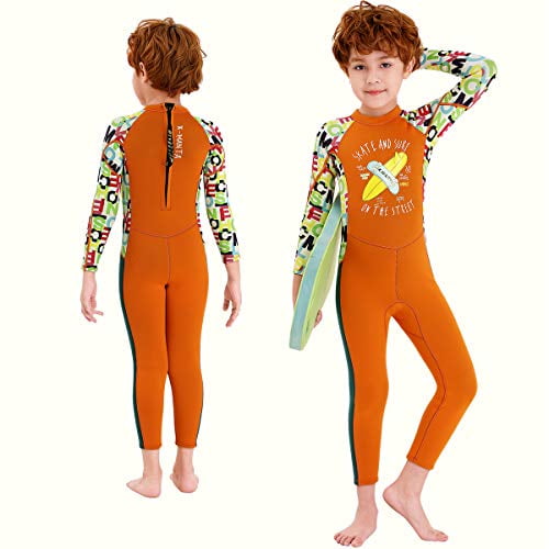OUTYFUN Wetsuit Kids Boys Girls 2.5mm Neoprene One Piece Thermal Swimsuit Full Long Sleeve Wet Suits for Toddler Child Junior Youth Swim Surf Dive OUTYFUN Wetsuit Kids Boys Girls 2.5mm Neoprene One Piece Thermal Swimsuit Full Long Sleeve Wet Suits for Toddler Child Junior Youth Swim Surf Dive